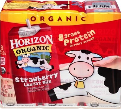Strawberry Organic Lowfat Milk, Strawberry