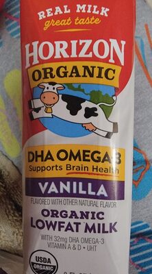 Vanilla Organic Lowfat Milk, Vanilla