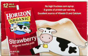 Strawberry Organic Lowfat Milk, Strawberry