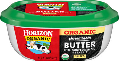Salted Organic Spreadable Butter With Sunflower Oil & Sea Salt, Salted