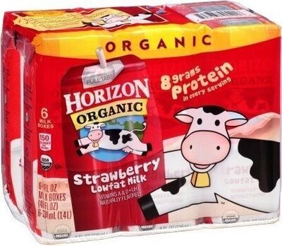 Strawberry Organic Lowfat Milk, Strawberry