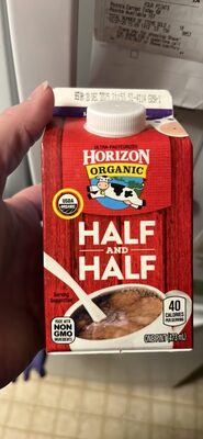 Horizon Organic Half And Half, 1 Pint