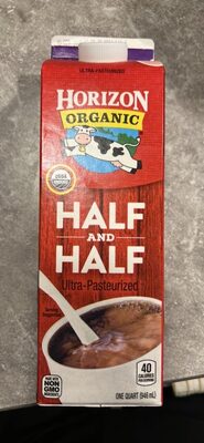 Horizon Organic Half And Half, One Quart