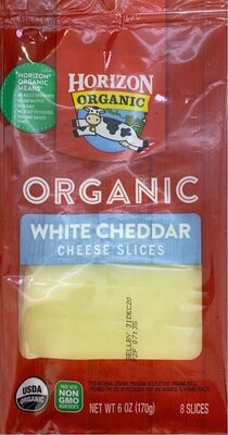 Organic White Cheddar Cheese Slices, White Cheddar