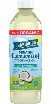 Unflavored Organic Coconut Cooking Oil, Unflavored