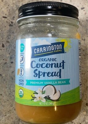 Premium Vanilla Bean Organic Coconut Spread, Premium Vanilla Bean
