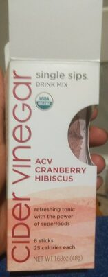 Avc Cranberry Hibiscus Cider Vinegar Drink Mix, Avc Cranberry Hibiscus Cider Vinegar