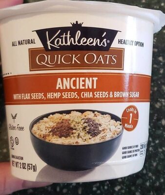Ancient With Flax Seeds, Hemp Seeds, Chia Seeds & Brown Sugar Quick Oats, Ancient With Flax Seeds, Hemp Seeds, Chia Seeds & Brown Sugar