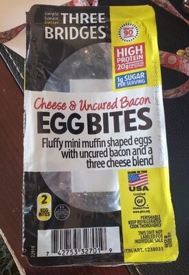 Cheese & Uncured Bacon Egg Bites, Cheese & Uncured Bacon