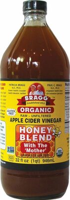 Honey Organic Apple Cider Vinegar With The 'Mother', Honey