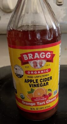 Orange Tart Cherry Organic Apple Cider Vinegar With The 'Mother', Orange Tart Cherry