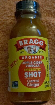 Carrot Ginger Organic Apple Cider Vinegar Shot, Carrot Ginger