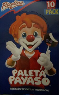 Marshmallow With Chocolate Flavored Paleta Payaso, Marshmallow With Chocolate