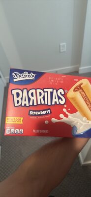 Marinela, Barritas, Fruit Filled Cookies, Strawberry, Strawberry
