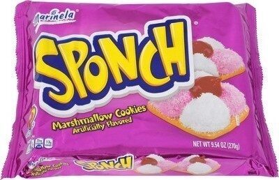 Coconut And Strawberry Sponch Marshmallow Cookies, Coconut And Strawberry
