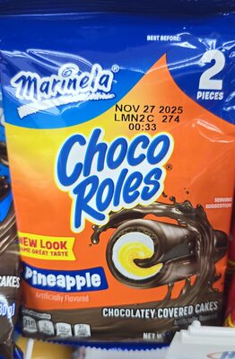 Pineapple Creme Choco Roles Filled Cakes, Pineapple Creme