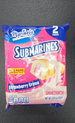 Strawberry Creme Submarinos Filled Snack Cakes, Strawberry Creme