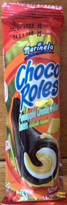 Pineapple Creme Choco Roles Filled Cakes, Pineapple Creme