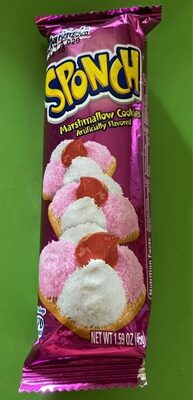 Coconut And Strawberry Sponch Marshmallow Cookies, Coconut And Strawberry