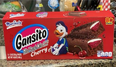 Cherry Filled Flavored Gansito Snack Cakes, Cherry Filled