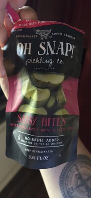 Sassy Bites Sweet Pickle Bites With A Little Kick, Sassy Bites
