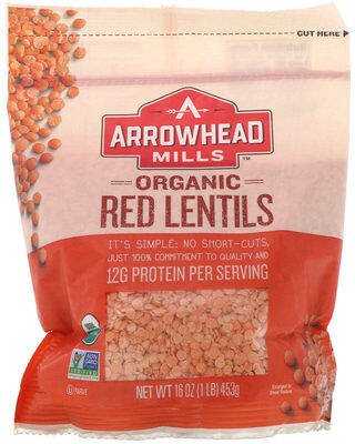 Red Organic Lentils, Red