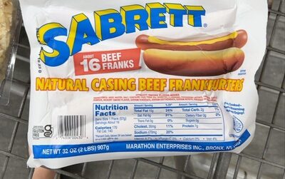 Natural Casing Beef Frankfurters