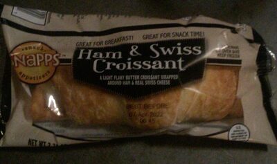 Ham & Swiss A Light Flaky Butter Croissant Wrapped Around Ham & Real Swiss Cheese, Ham & Swiss