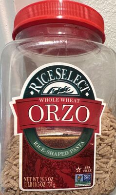 Whole Wheat Orzo Rice-Shaped Pasta