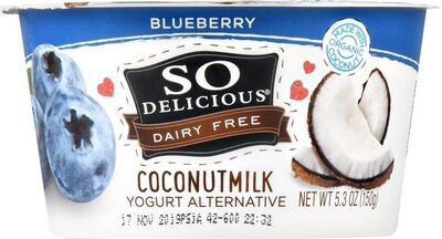So Delicious Dairy Free Coconut Milk Blueberry Yogurt Alternative 5.3 oz. Cup