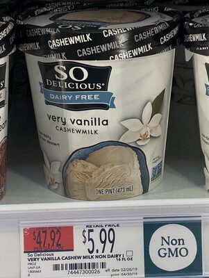 So Delicious Frz Cash 16oz Very Vanilla