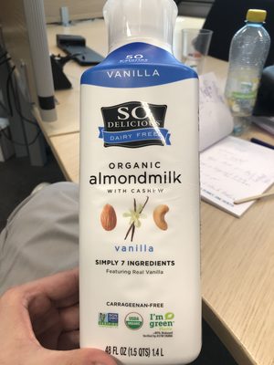 Organic Vanilla Almond Milk With Cashew, Vanilla