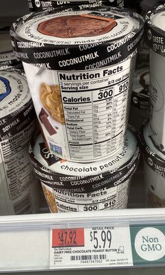 Chocolate Peanut Butter Swirl Coconutmilk Non-Dairy Frozen Dessert, Chocolate Peanut Butter Swirl