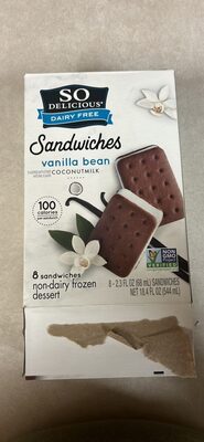 So Delicious FRZN COCONUT VAN SANDWCH 8X2.3OZ 6CT