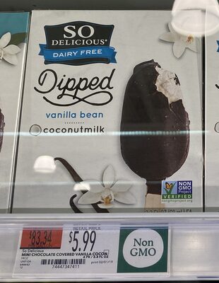 Vanilla Bean Coconutmilk Non-Dairy Frozen Dessert Bars, Vanilla Bean