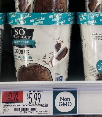 So Delicious Frz Coco 16oz NSA Choc MWO