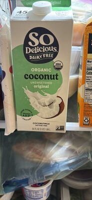 So Delicious Dairy Free Coconut Milk Beverage Unsweetened HG