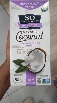 So Delicious Coconut Unsweetened Vanilla 32oz , Extended Shelf Life