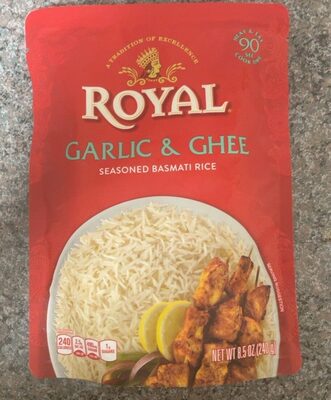 Garlic & Ghee Seasoned Basmati Rice, Garlic & Ghee