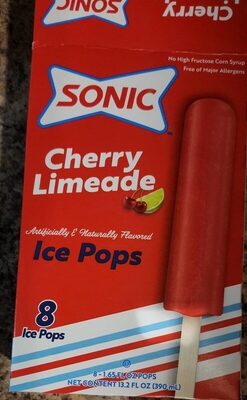 Cherry Limeade Flavored Ice Pops, Cherry Limeade