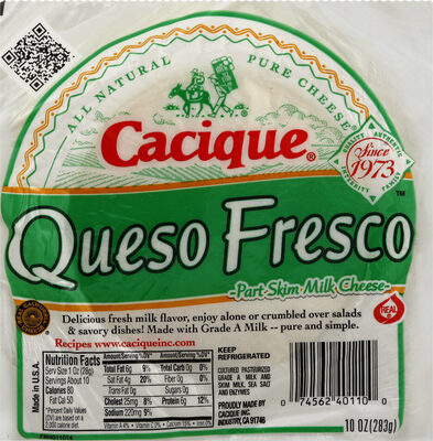 Queso Fresco Part Skim Milk Cheese