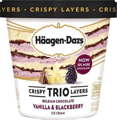 Trio Vanilla Blackberry Chocolate Ice Cream, Trio Vanilla Blackberry Chocolate