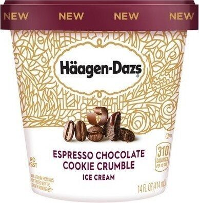 Espresso Chocolate Cookie Crumble Ice Cream, Espresso Chocolate Cookie Crumble