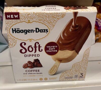 Coffee Soft Dipped Ice Cream Bars With A Mocha Coating, Coffee