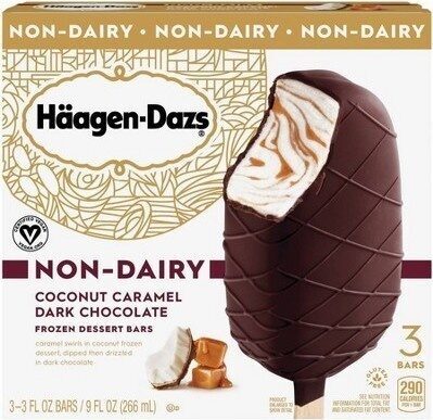 Coconut Caramel Dark Chocolate Frozen Dessert Bars, Coconut Caramel Dark Chocolate