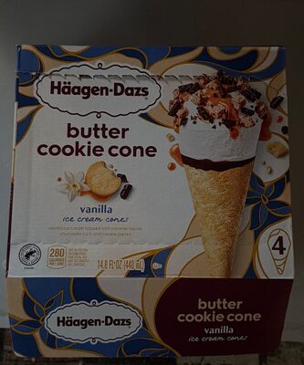 Vanilla Butter Cookie Ice Cream Cones, Vanilla Butter Cookie