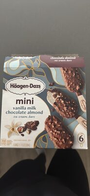 Vanilla Milk Chocolate Almond Mini Ice Cream Bars, Milk Chocolate; Almond