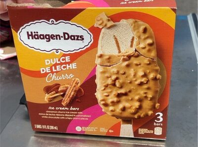 Dulce De Leche Churro Cinnamon Churro Ice Cream With Dulce De Leche Ribbons Dipped In Caramelized White Chocolate With Crispy Churro Pieces Ice Cream Bars, Dulce De Leche Churro