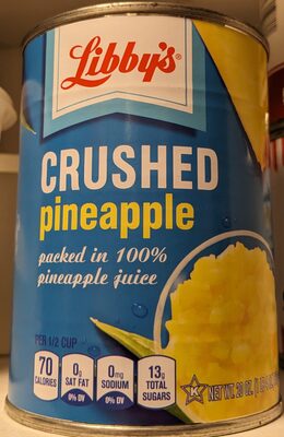 Crushed Pineapple Packed In 100% Pineapple Juice
