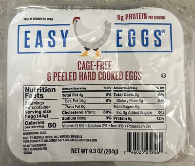 Cage-Free Peeled Hard Cooked Eggs